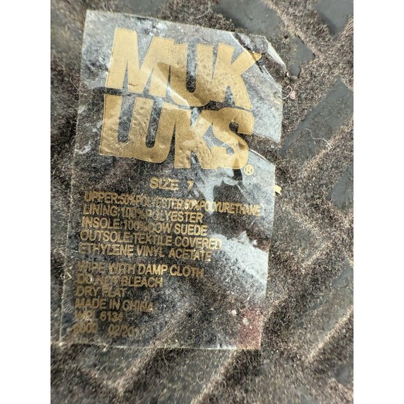 Muk Luks Sequin Buckle Sandals Slip On Open Toe Geometric Comfy Slides Size 7 - Picture 10 of 11